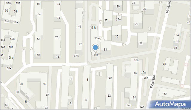 Wrocław, Poleska, 33b, mapa Wrocławia