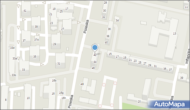 Wrocław, Poleska, 42, mapa Wrocławia