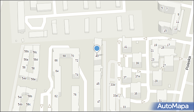 Wrocław, Poleska, 43, mapa Wrocławia