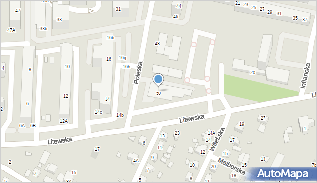 Wrocław, Poleska, 50, mapa Wrocławia