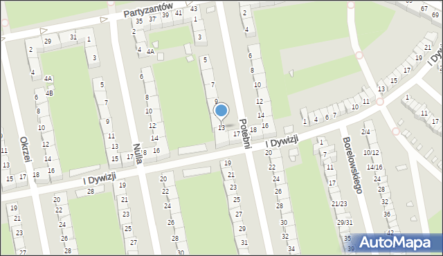 Wrocław, Potebni Andrzeja, 13, mapa Wrocławia