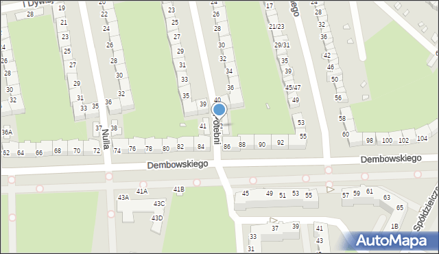 Wrocław, Potebni Andrzeja, 42, mapa Wrocławia