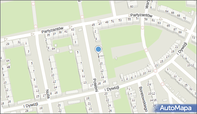 Wrocław, Potebni Andrzeja, 8, mapa Wrocławia