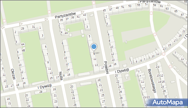 Wrocław, Potebni Andrzeja, 9, mapa Wrocławia