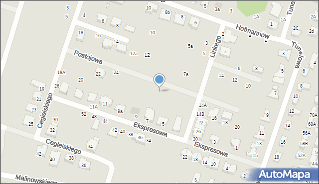 Wrocław, Postojowa, 5, mapa Wrocławia
