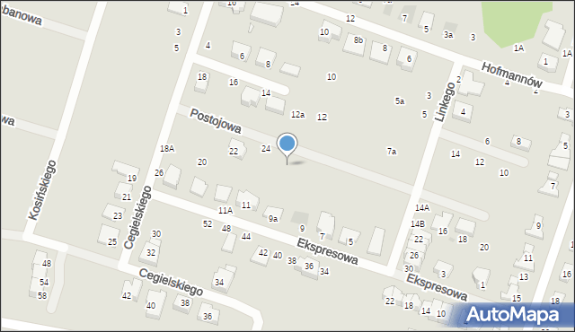 Wrocław, Postojowa, 9, mapa Wrocławia