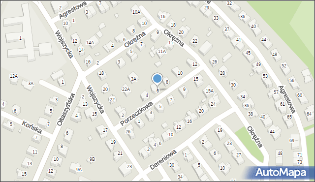 Wrocław, Porzeczkowa, 6, mapa Wrocławia