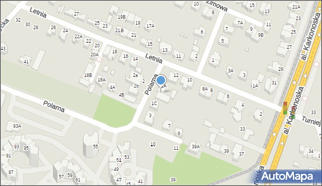 Wrocław, Polarna, 1B, mapa Wrocławia