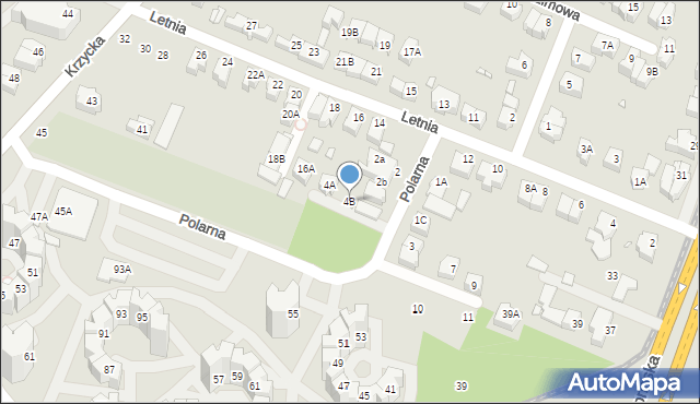 Wrocław, Polarna, 4B, mapa Wrocławia