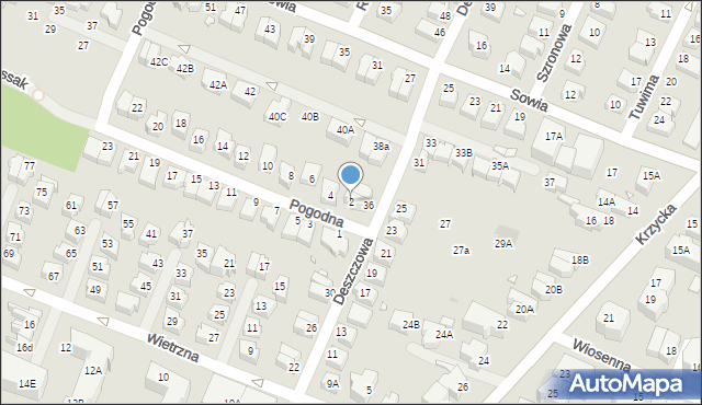 Wrocław, Pogodna, 2, mapa Wrocławia