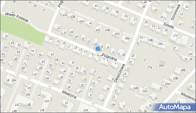 Wrocław, Pogodna, 7, mapa Wrocławia