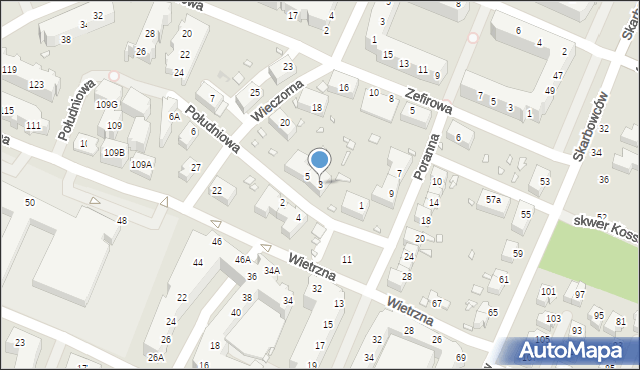 Wrocław, Południowa, 3, mapa Wrocławia