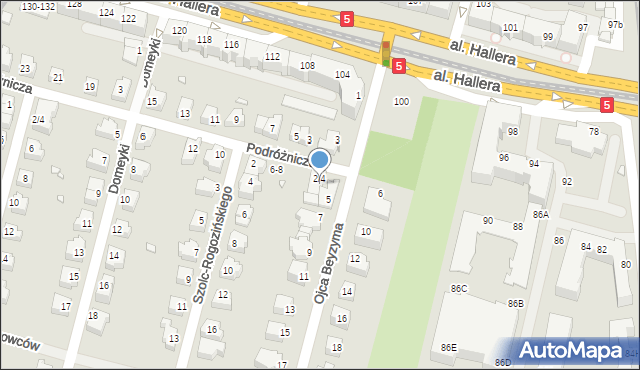 Wrocław, Podróżnicza, 2, mapa Wrocławia