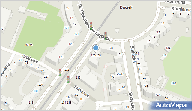 Wrocław, Powstańców Śląskich, 128-130, mapa Wrocławia