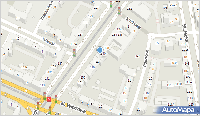 Wrocław, Powstańców Śląskich, 142, mapa Wrocławia