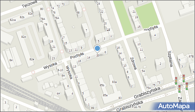Wrocław, Pochyła, 10, mapa Wrocławia