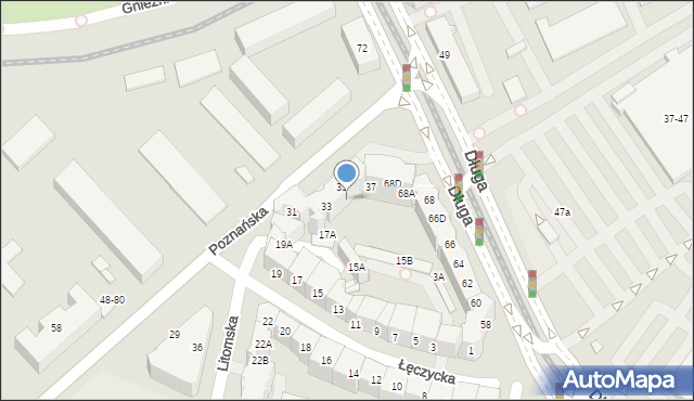 Wrocław, Poznańska, 35B, mapa Wrocławia