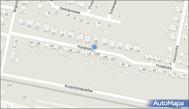 Wrocław, Porębska, 112, mapa Wrocławia