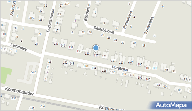 Wrocław, Porębska, 125, mapa Wrocławia