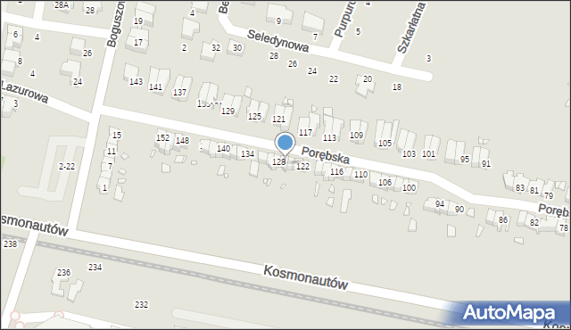 Wrocław, Porębska, 126, mapa Wrocławia