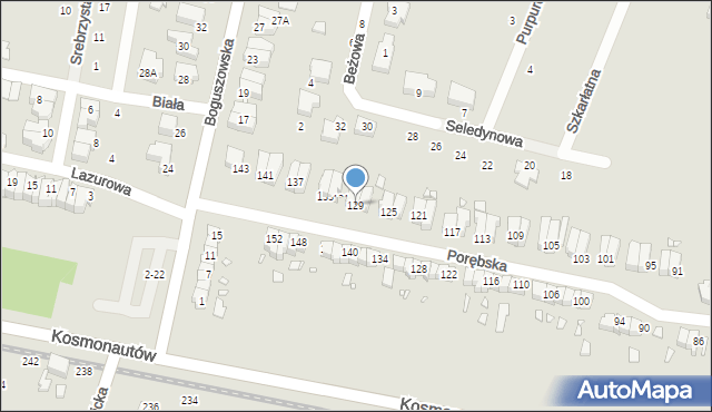 Wrocław, Porębska, 129, mapa Wrocławia