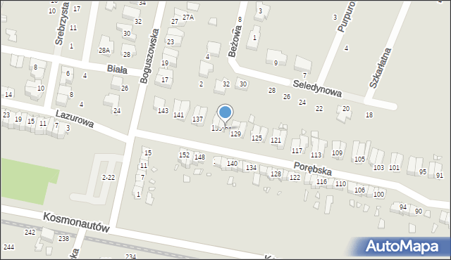 Wrocław, Porębska, 131, mapa Wrocławia