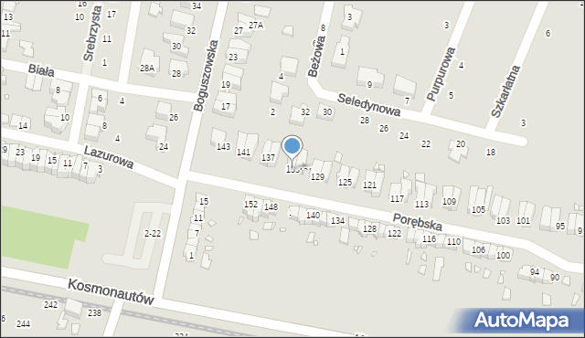 Wrocław, Porębska, 133, mapa Wrocławia