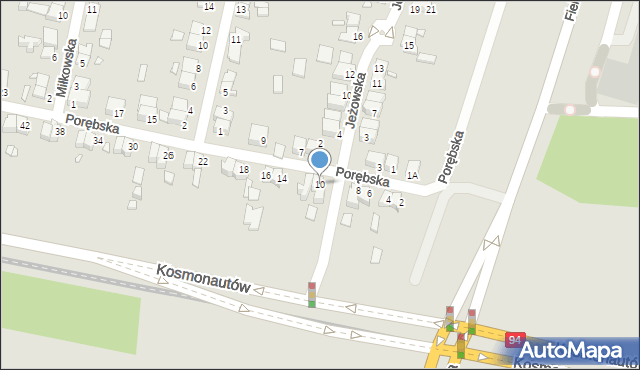 Wrocław, Porębska, 10, mapa Wrocławia