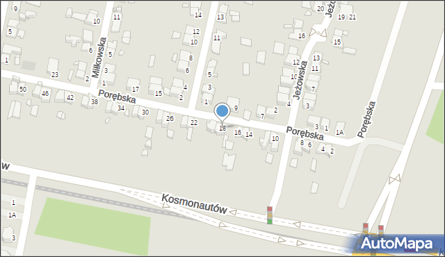 Wrocław, Porębska, 18, mapa Wrocławia