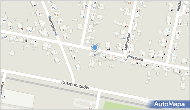 Wrocław, Porębska, 50, mapa Wrocławia