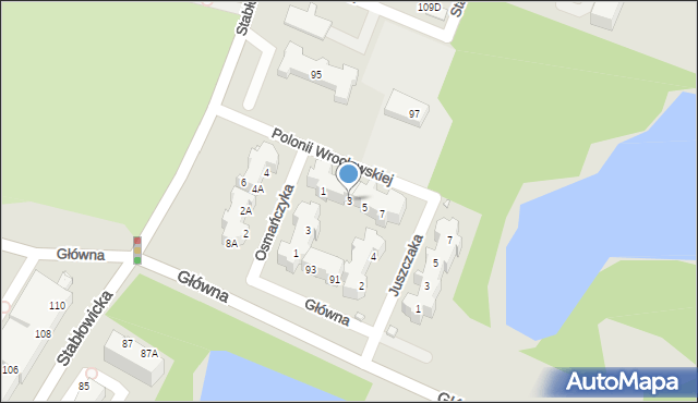 Wrocław, Polonii Wrocławskiej, 3, mapa Wrocławia