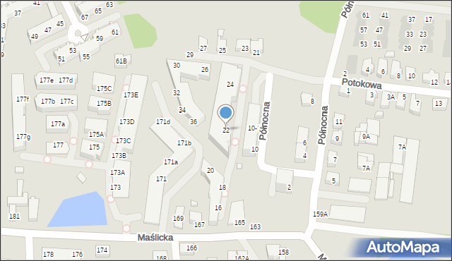 Wrocław, Północna, 22, mapa Wrocławia