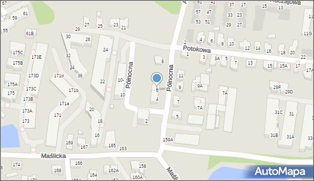 Wrocław, Północna, 6, mapa Wrocławia