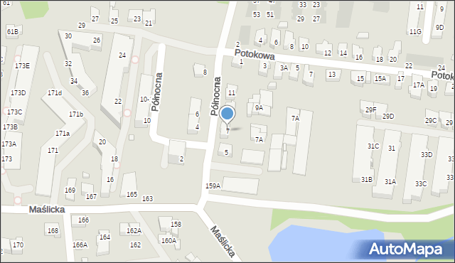 Wrocław, Północna, 7, mapa Wrocławia