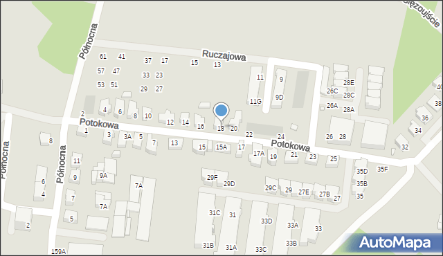 Wrocław, Potokowa, 18, mapa Wrocławia