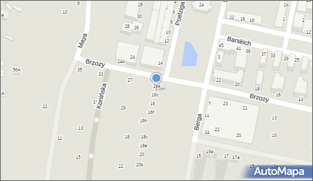 Wrocław, Poelziga Hansa, 16b, mapa Wrocławia