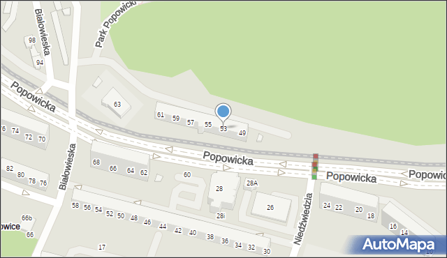 Wrocław, Popowicka, 53, mapa Wrocławia