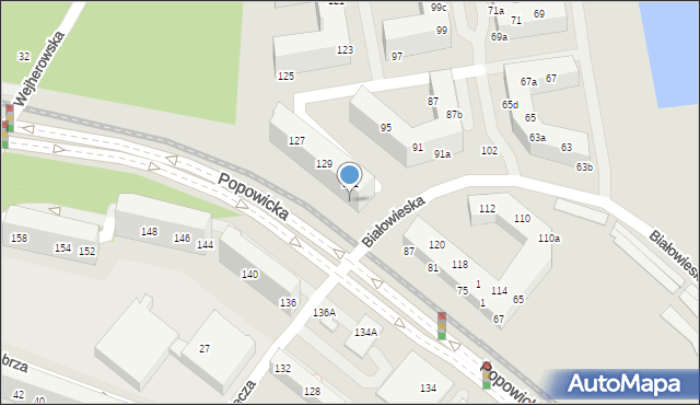 Wrocław, Popowicka, 91, mapa Wrocławia