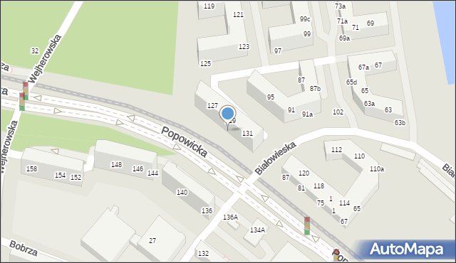 Wrocław, Popowicka, 97, mapa Wrocławia