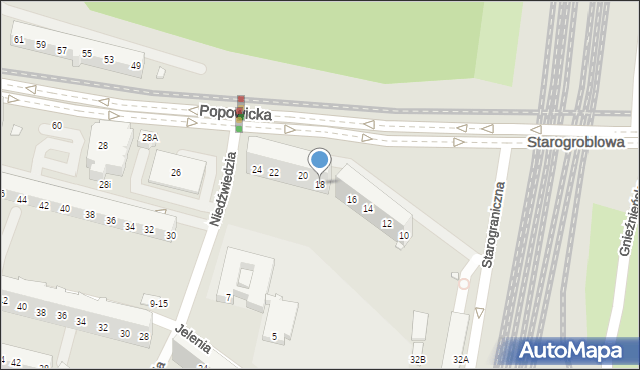 Wrocław, Popowicka, 18, mapa Wrocławia