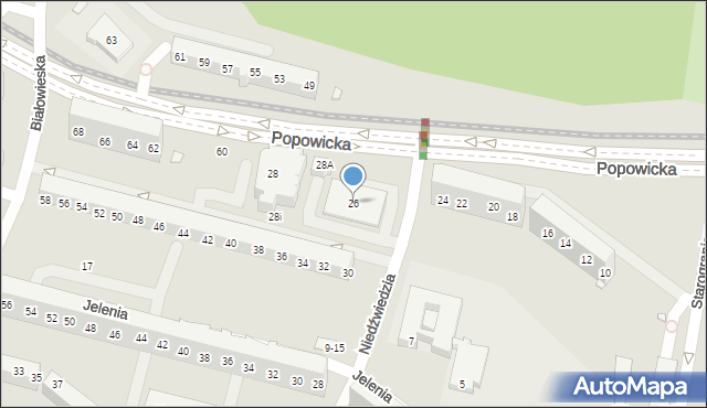 Wrocław, Popowicka, 26, mapa Wrocławia