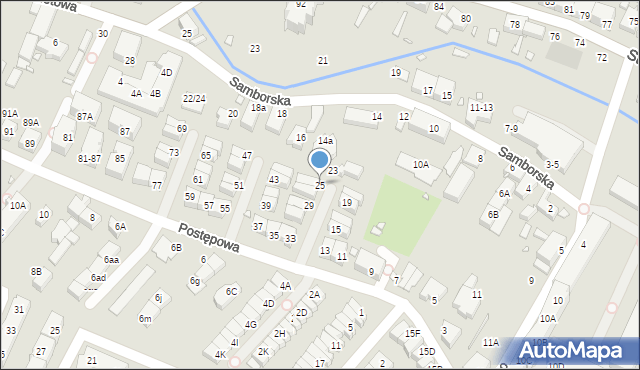 Wrocław, Postępowa, 25, mapa Wrocławia