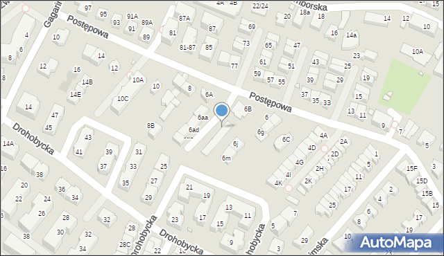 Wrocław, Postępowa, 6bb, mapa Wrocławia