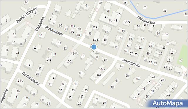 Wrocław, Postępowa, 8A, mapa Wrocławia