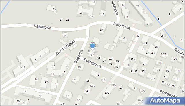 Wrocław, Postępowa, 99, mapa Wrocławia