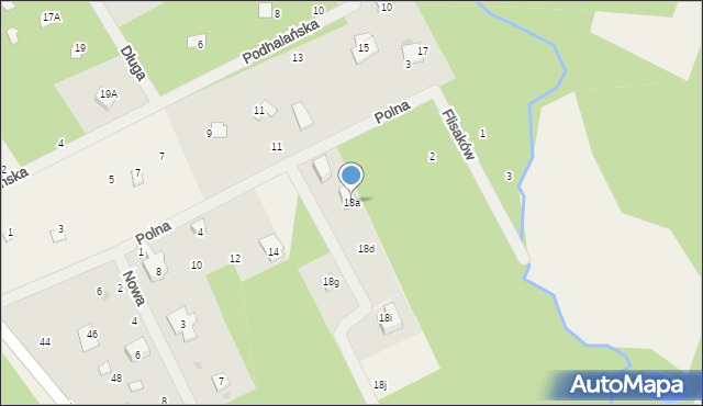 Wrząca, Polna, 18a, mapa Wrząca