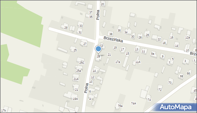 Wrzosowa, Polna, 18, mapa Wrzosowa