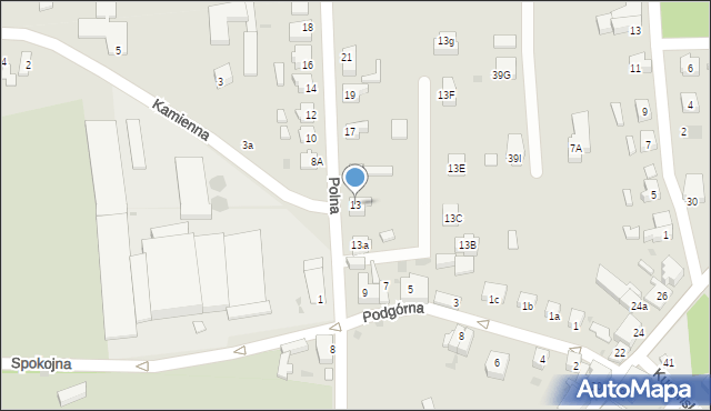 Wschowa, Polna, 13, mapa Wschowa