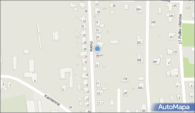 Wschowa, Polna, 25, mapa Wschowa