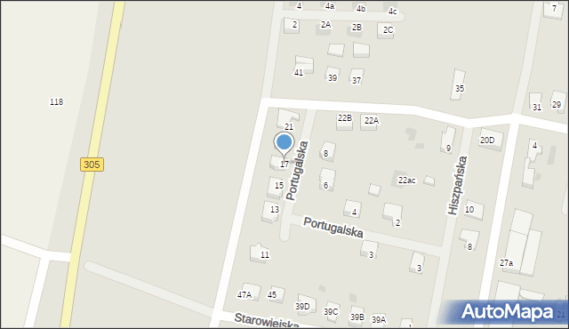 Wschowa, Portugalska, 17, mapa Wschowa